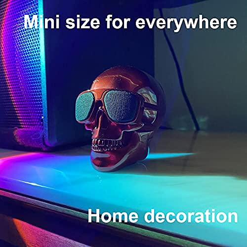 Vigros Skull Speaker Portable Bluetooth Mini Speakers Bass Stereo Compatible For Desktop Pc/Laptop/Mobile Phone/Mp3/Mp4 Player F