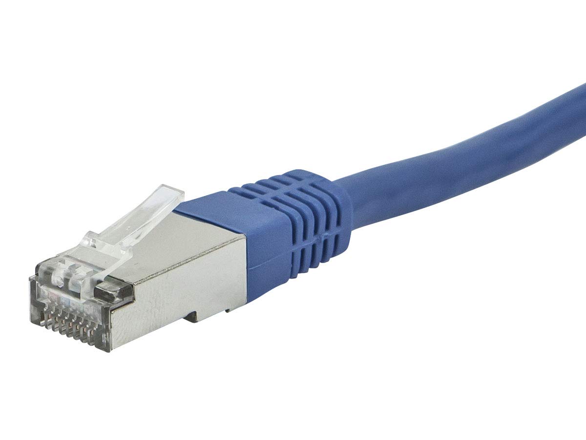Monoprice Cat6A 14Ft Blue Patch Cable Double Shielded (S/Ftp) 26Awg 10G Pure Bare Copper Molded Rj45 Entegrade Series Ethernet C