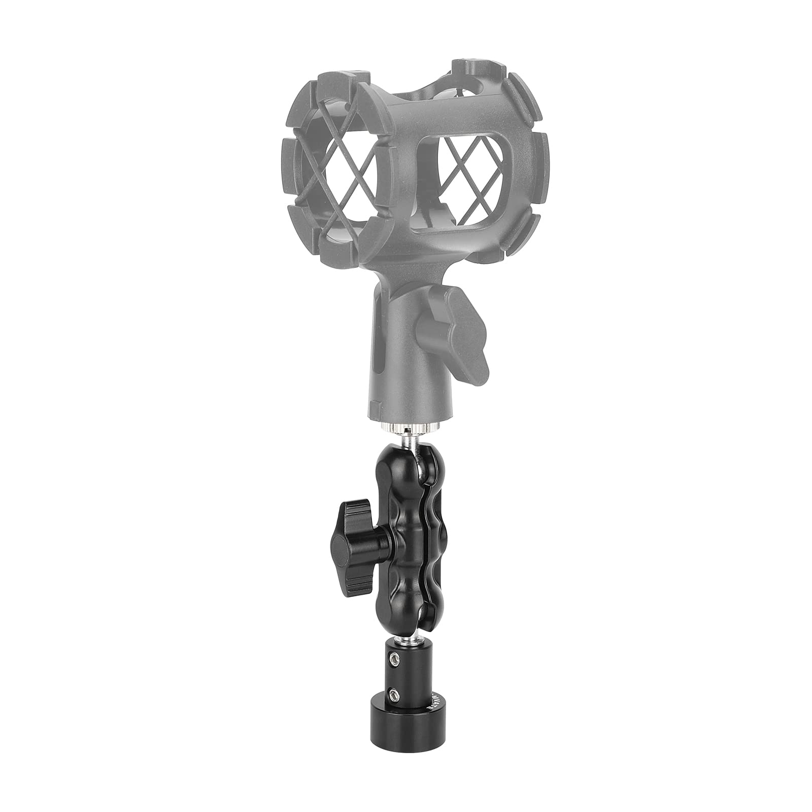 Camvate Mini Ball Head Mount Microphone Clamp With 5/8-27 Male And Female Adapter - 3303