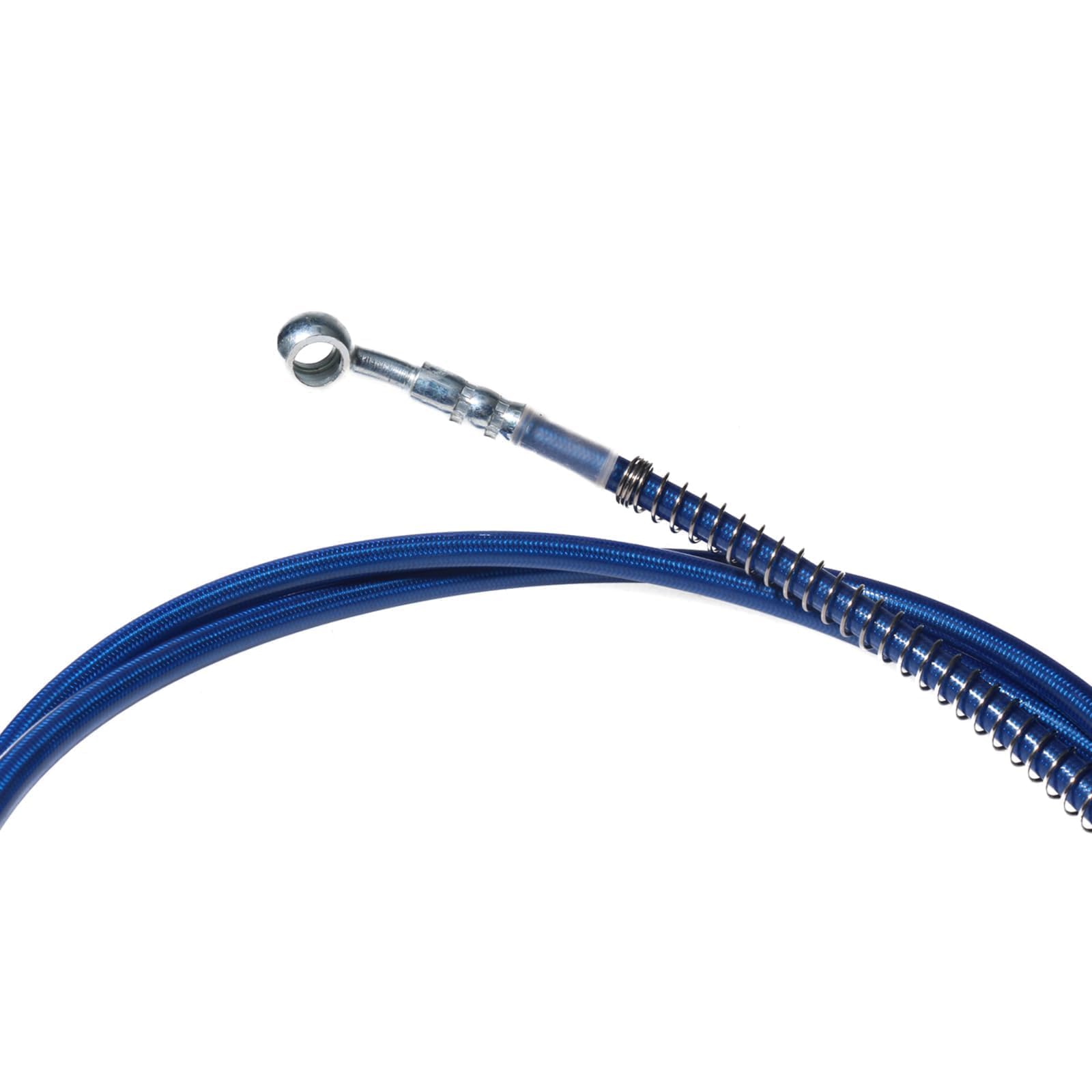 Pro Bat 70''/175Cm Braided Hydraulic Brake Hose Line Pipeline For Chinese Gy6 Scooter Atv Dirt Bike Go Kart 10Mm Banjo Ends Blue