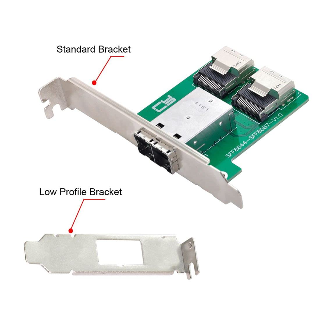 Chenyang Mini Sas 2 Sff 8644 To 2 Sff 8087 Hd Data Server Converter Adapter With Bracket