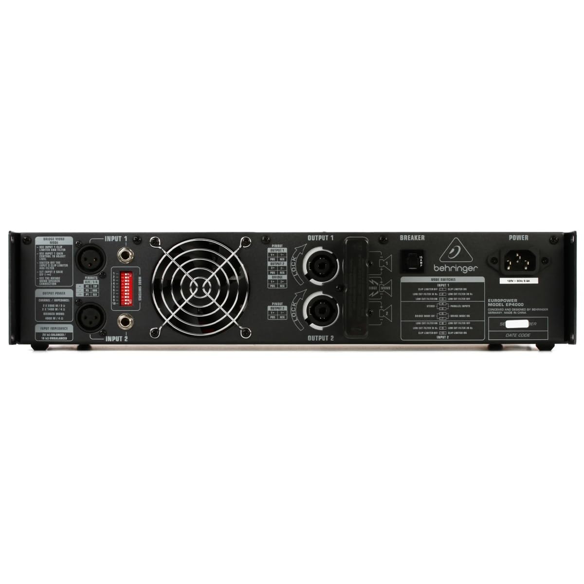 Behringer Europower Ep4000 Power Amplifier