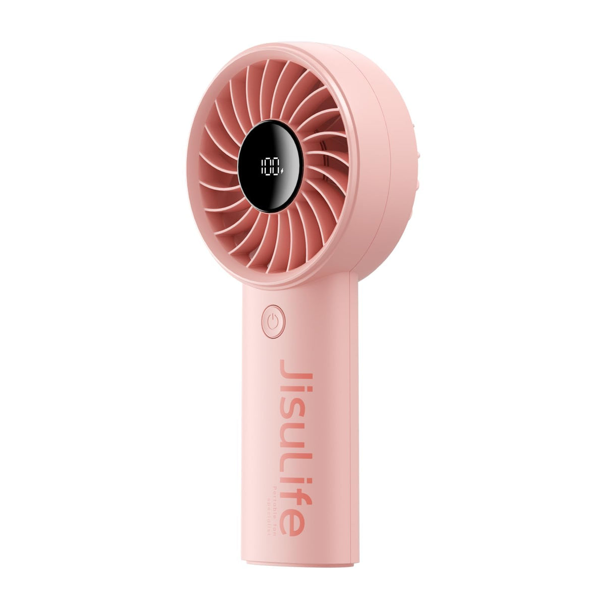 Jisulife Handheld Fan Life4 With Powerful Motor,Led Display,5000Mah Battery,5 Wind Speeds,Lanyard; Usb Rechargeable Hand Held Fa