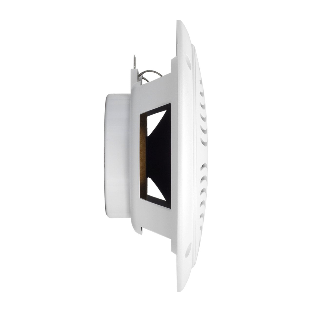 5 Inch Water Resistant Outdoor Speakers, Dual Cone, 25W Peak Power, Marine And Rv Compatible (White)