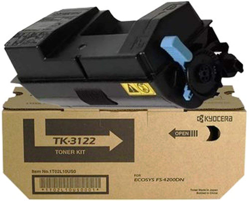 Kyocera 1T02L10US0 Model TK-3122 Black Toner Kit For use with Kyocera ECOSYS FS-4200DN, M3040idn, M3540idn and M3550idn Laser Pr