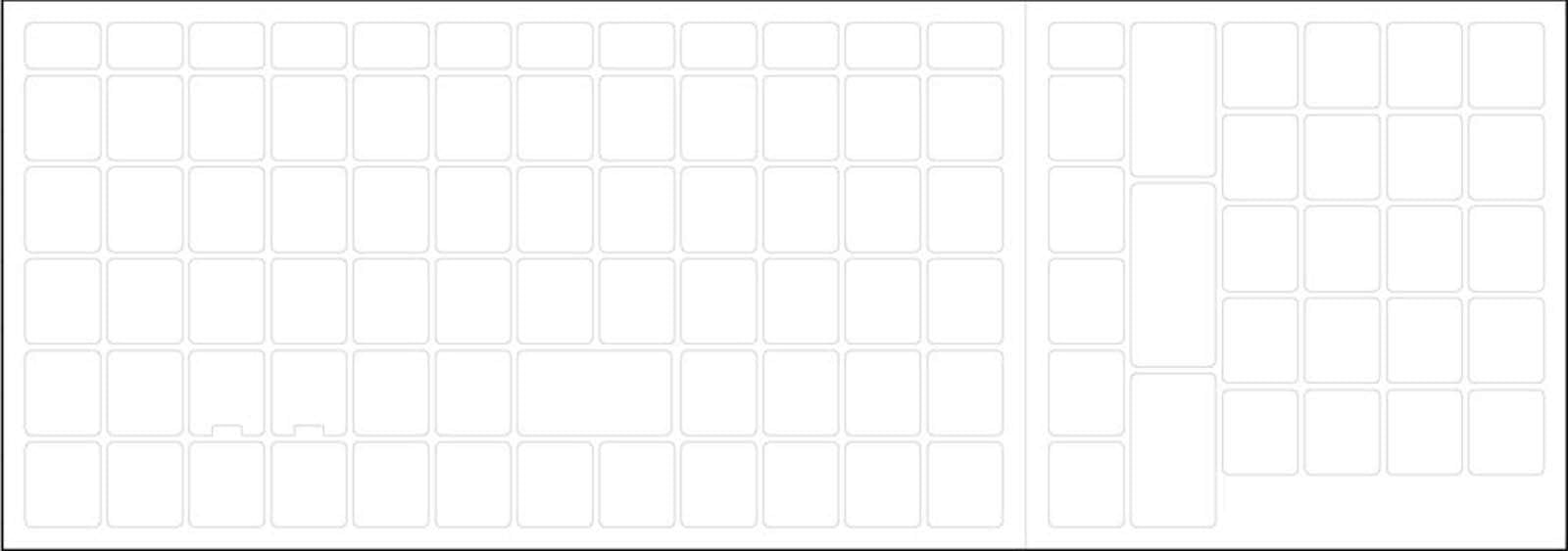 Blank Keyboard Stickers Transparent Background