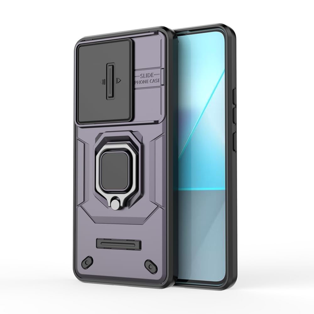 Kukoufey Compatible With Redmi Note 13 Pro 5G Bracket Shell,With Slide Camera Lens Cover Compatible With Xiaomi Redmi Note 13 Pr