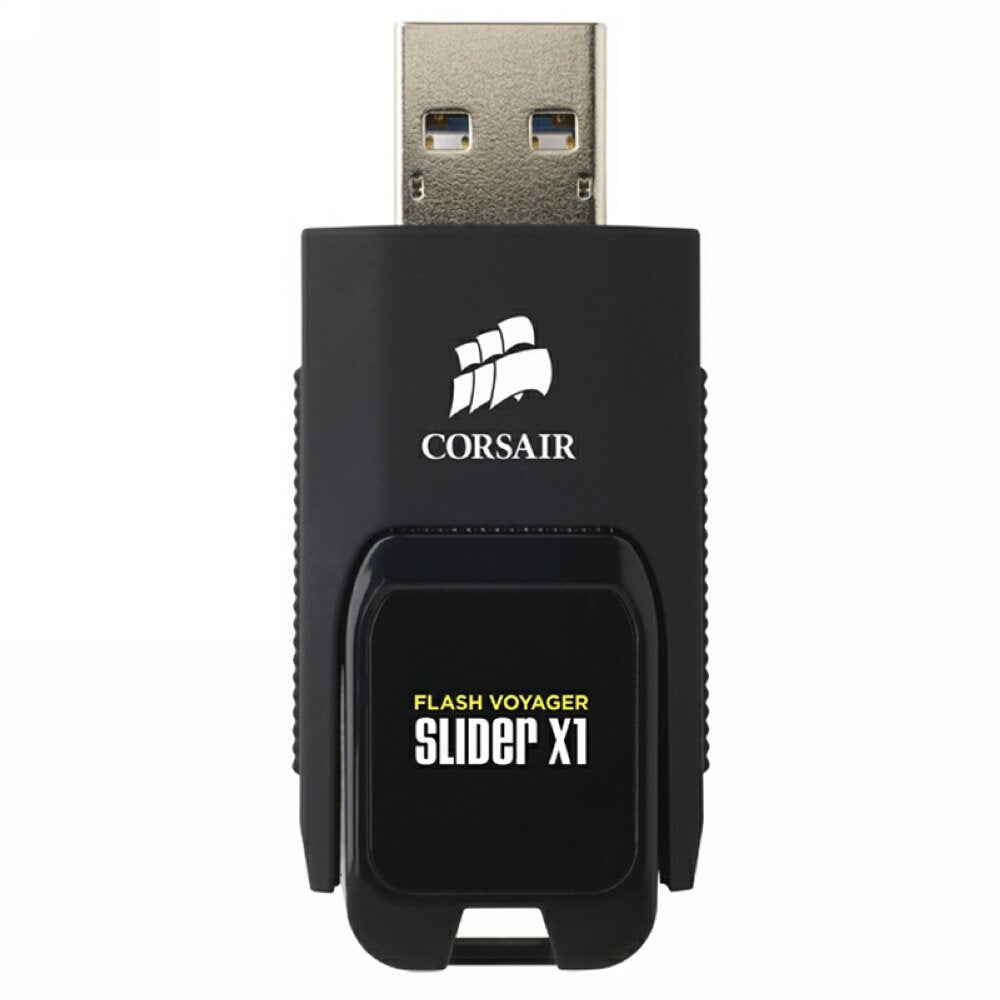 Corsair Cmfsl3X1-128Gb Flash Voyager Slider X1 128Gb Usb 3.0 Flash Drive, Black