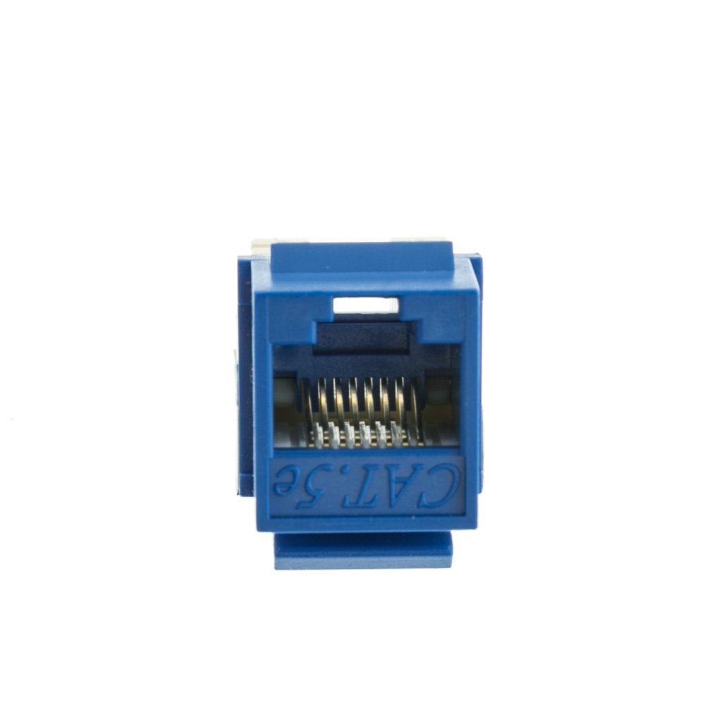 Cablewholesale Cat5E Keystone Jack, Rj45 Female (Utp) To 110 Punch Down Connector, Blue