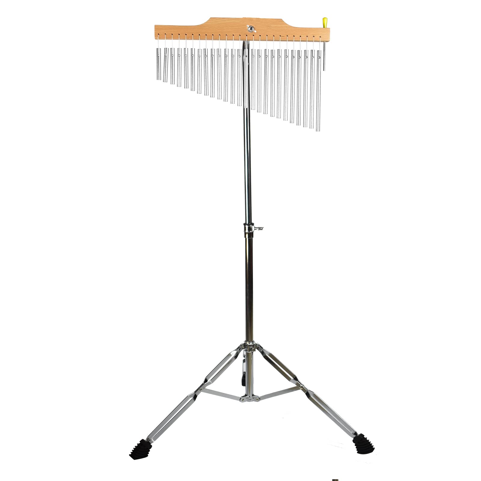 Ennbom Bar Chimes With Adjustable Stand 25 Note 36 Note Single Row Wind Chime Musical Percussion Instrument (25 Note, Frosted Si