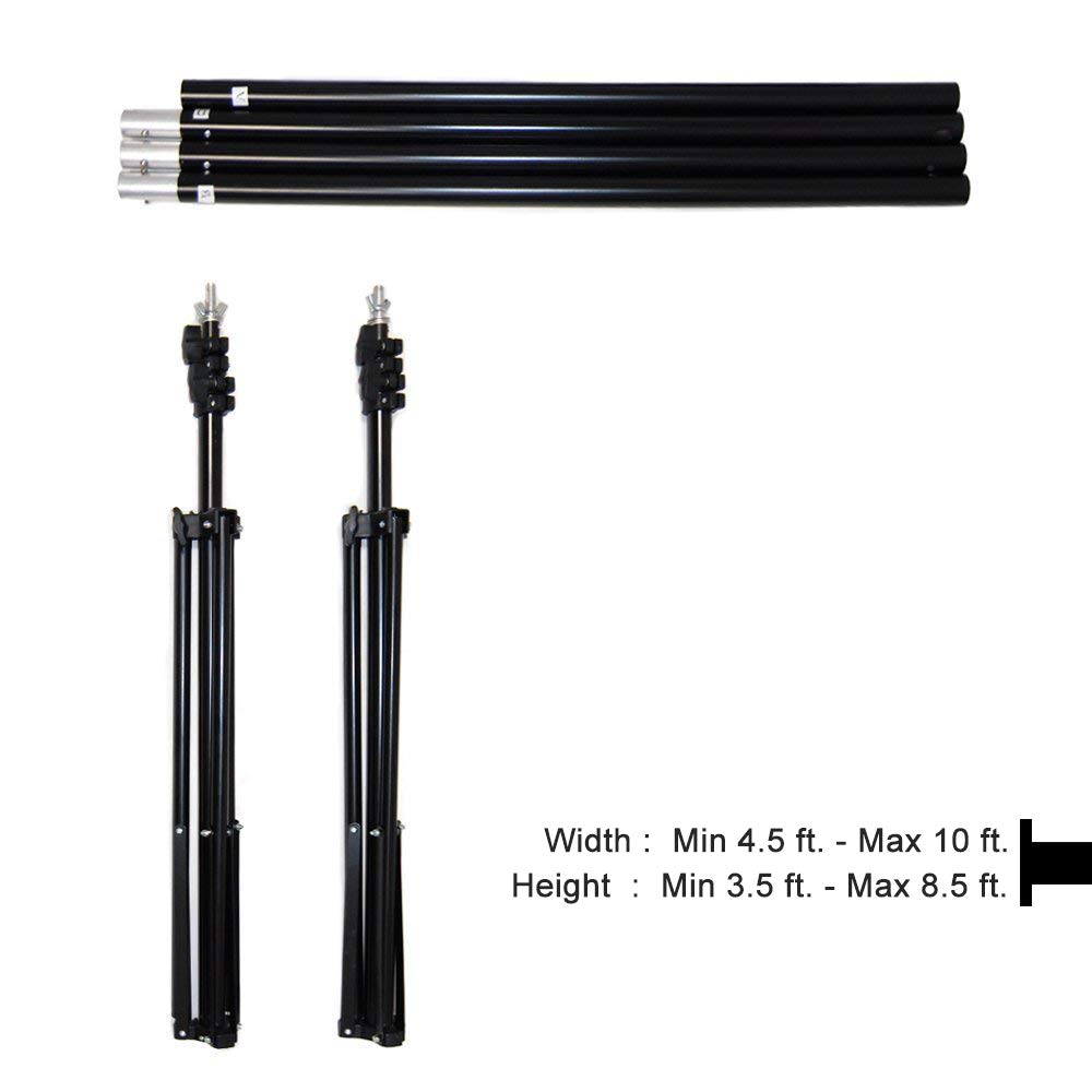 Limostudio Large & Heavy Duty 10 X 9.8 Feet Sturdy Backdrop Stand For Background Screen, Extra Height Large Backdrop Support Sys