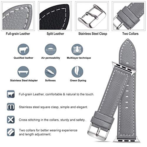 Fullmosa Compatible Apple Watch Band Leather 42Mm 44Mm 45Mm 38Mm 41Mm 40Mm For Iwatch Se/Se2/Series 8/7/6/5/4/3/2/1/Ultra 49Mm,4