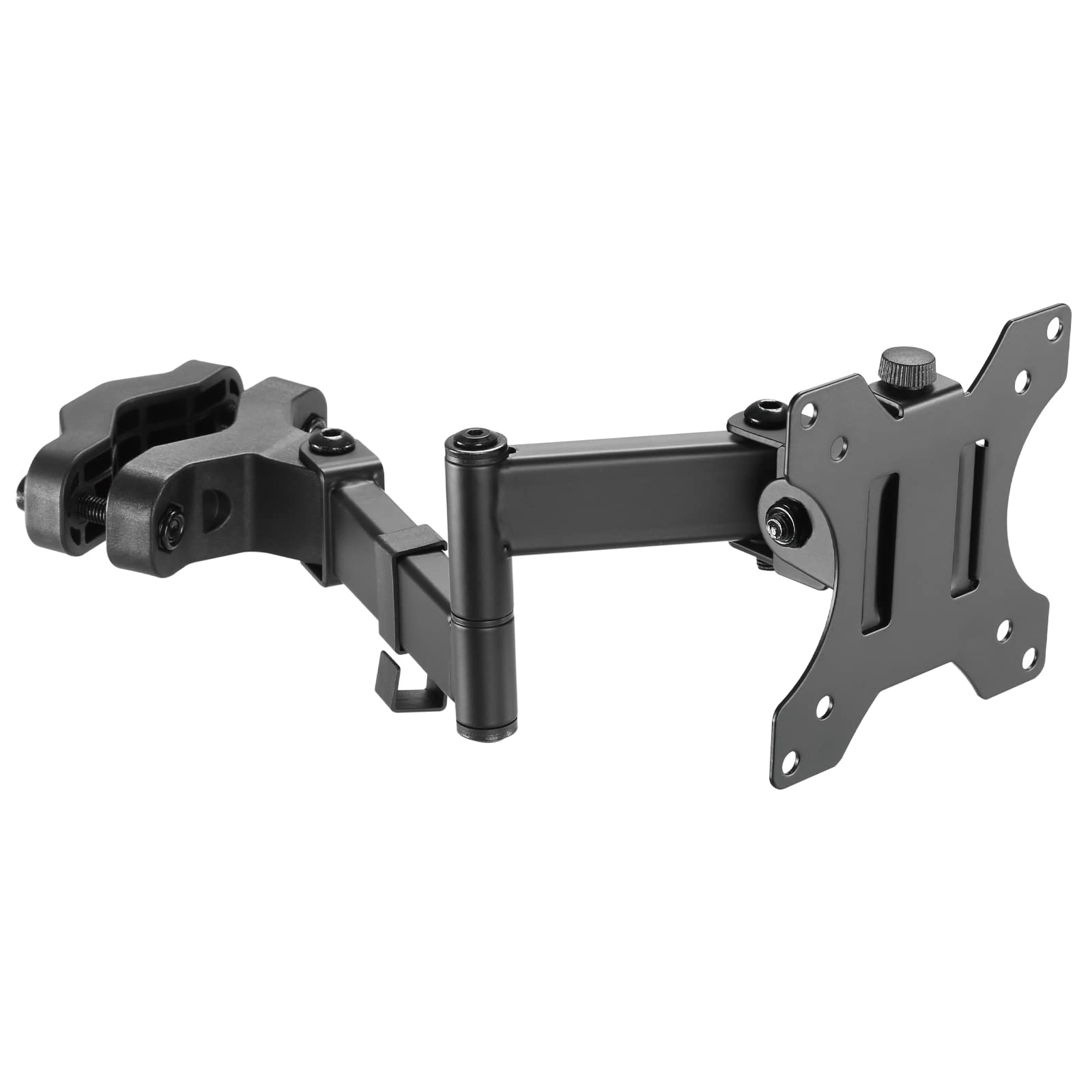 Worldlift Pole Mount Monitor Arm Easy Clamp On Vesa Mount For 17'' 32'' Screens Supports Up To 17.6 Lbs Compatible With 75X75 An