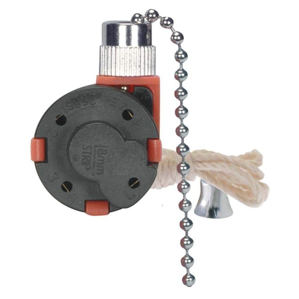 Satco 3 Speed Ceiling Fan Switch Nickel   801983 (1)
