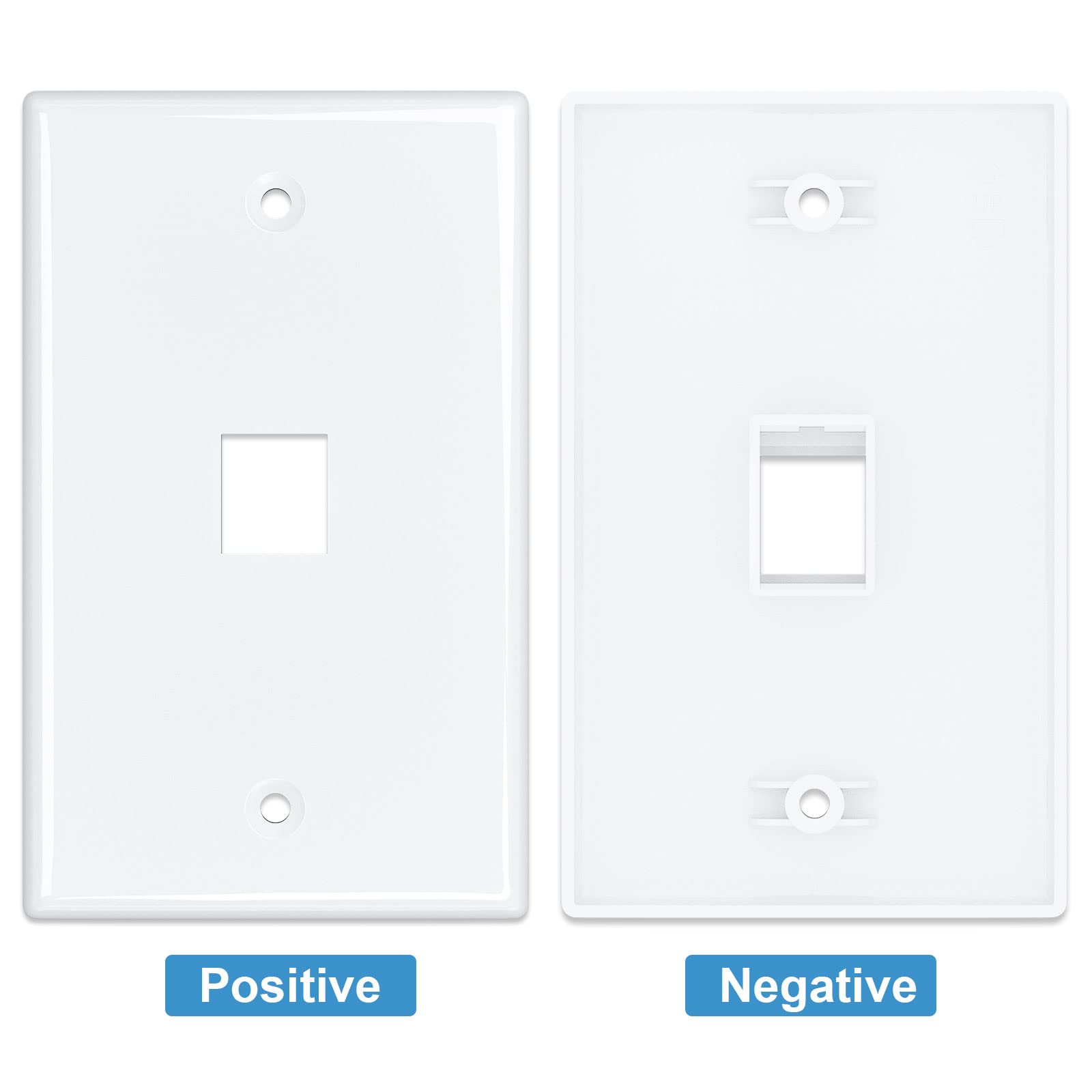 Iwillink (2 Pack) Ethernet Wall Plate, 1 Port Keystone Jack Wall Plate With Rj45 Keystone Inline Coupler Insert, Female To Femal