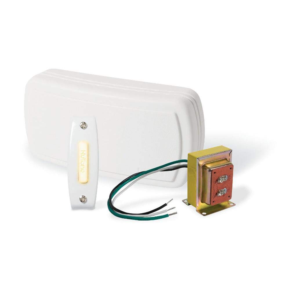Broan Nutone Builder Chimes Kit With Lighted Pushbutton, 1, White   Bk115Lwh