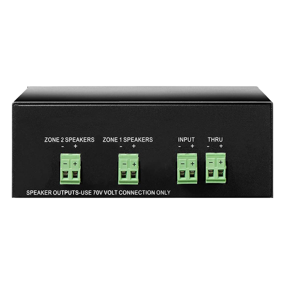 OSD 70V 2 Zone Speaker Selector w/Volume Control 200W per Zone, Direct Pass Through SS2V70 200W