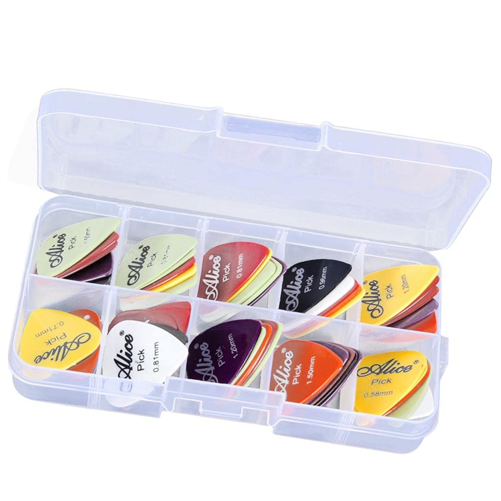 Merishopp Box Of 24Pcs Guitar 0.58/0.71/0.81/0.96/1.20/1.50Mm Picks Plectrums