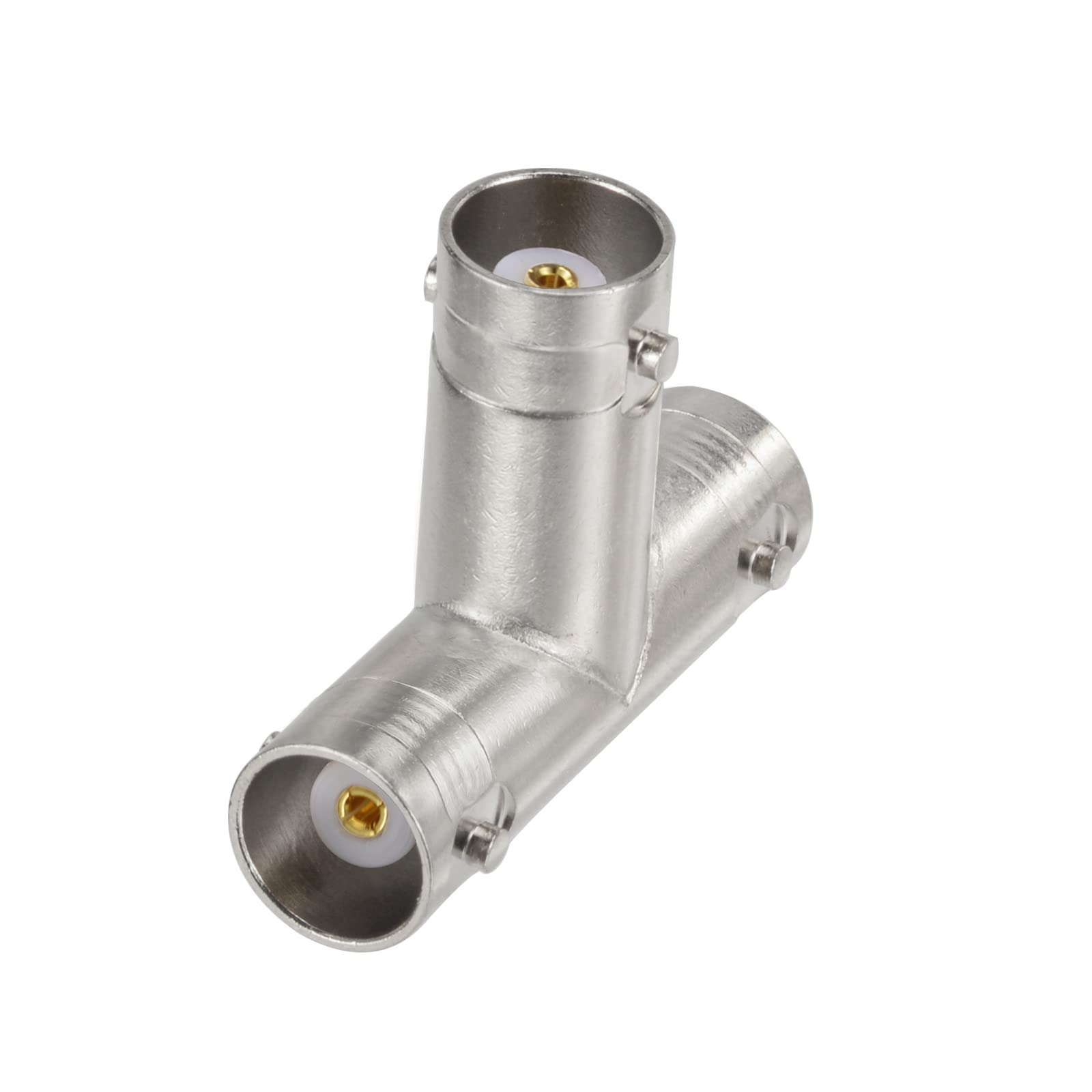 Eightwood 2Pcs Bnc Tee Type Adapter Bnc Female To Female To Female Video Splitter Connector For Cctv Dvr Camera