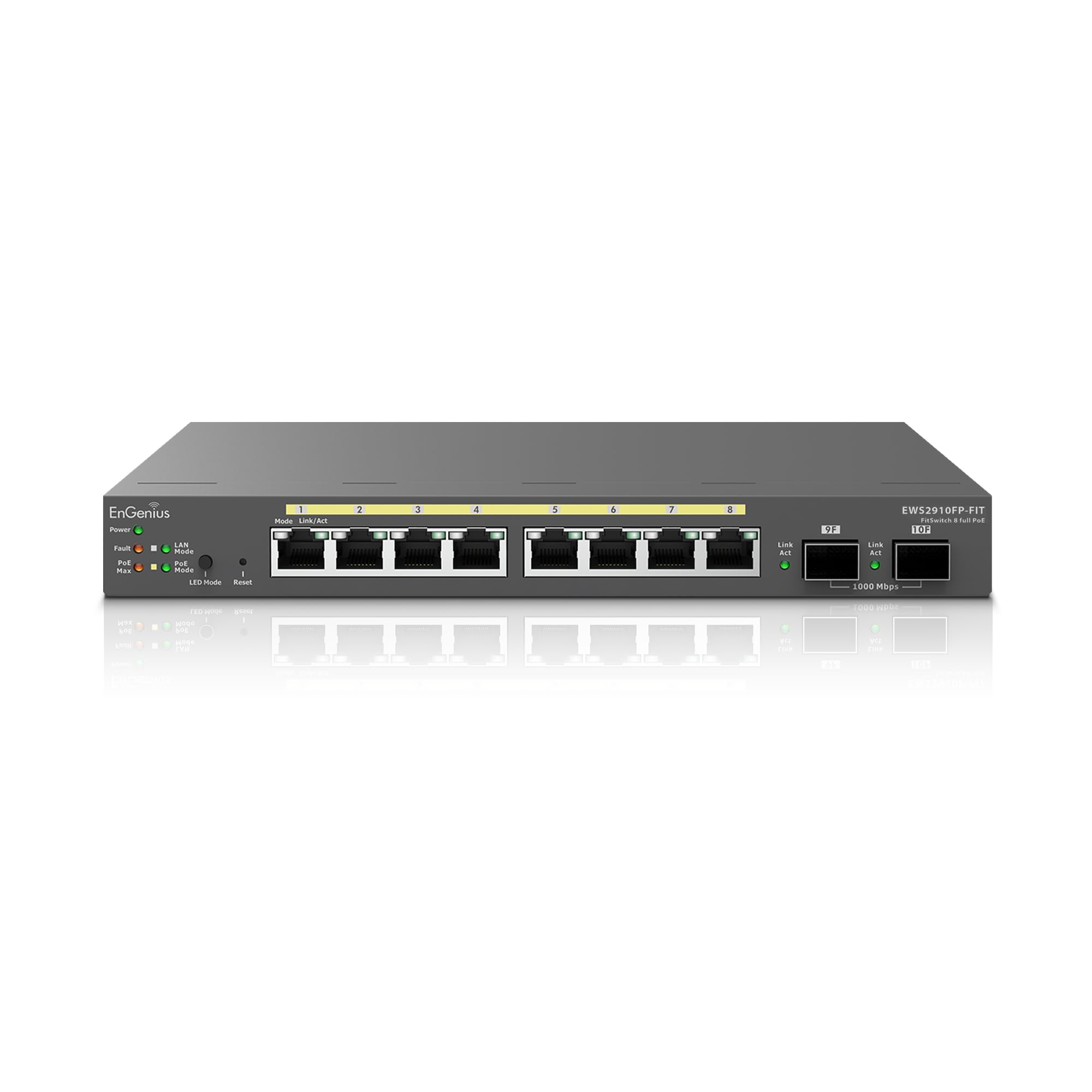 Engenius Fit Managed Ews2910Fp-Fit 8-Port Gigabit Poe+ Layer 2 Plus Switch Comes
