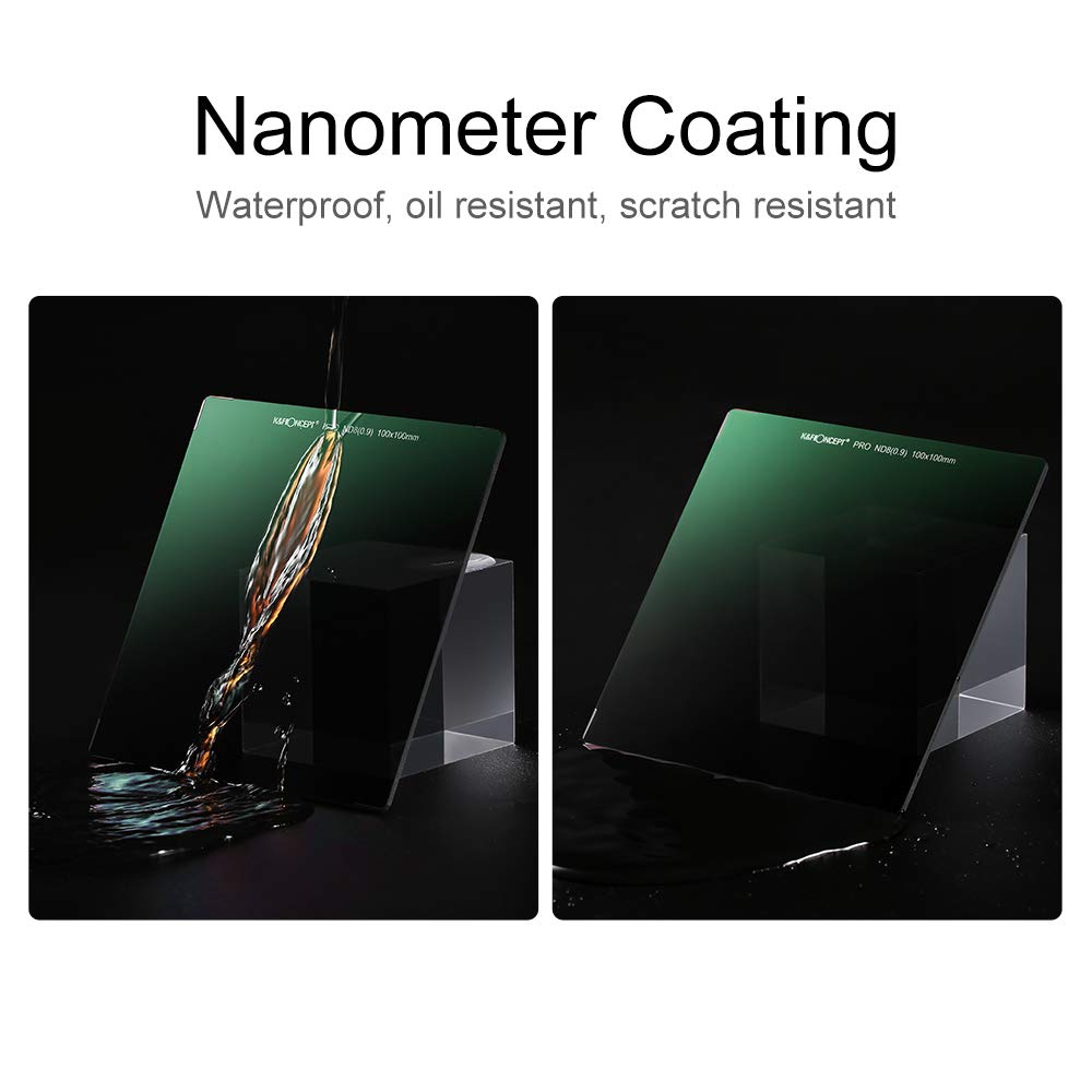 K&F Concept 100 X 100Mm Nd8 (3 Stop) Square Filter Ultra Slim Hd 28 Multi Layer Coatings Neutral Density Import Agc Optical Glas