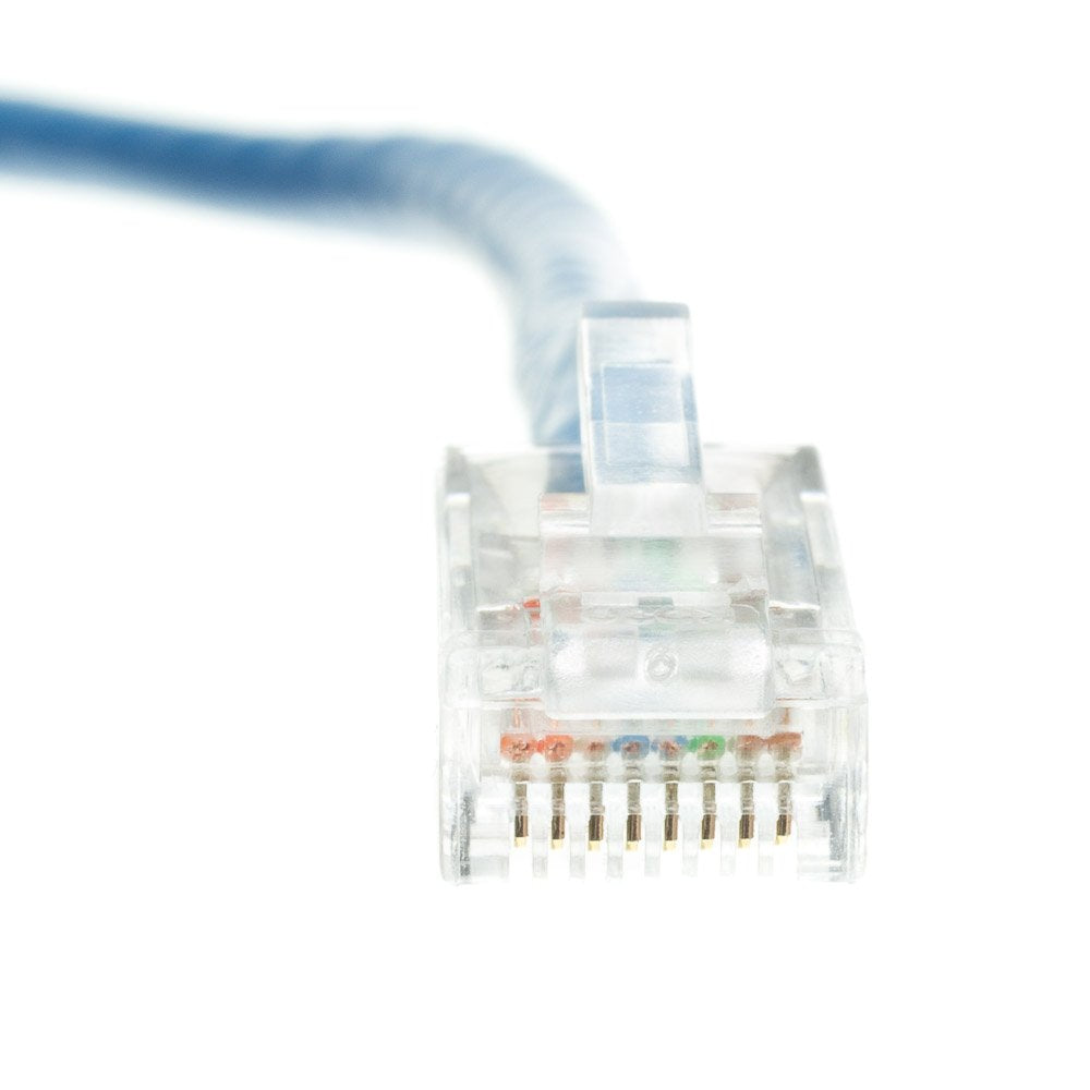 Cablewholesale Cat5E Ethernet Cable, 24Awg Network Cable With Rj45 Gold Plated Connector, 4 Pair Stranded Bare Copper, Bootless