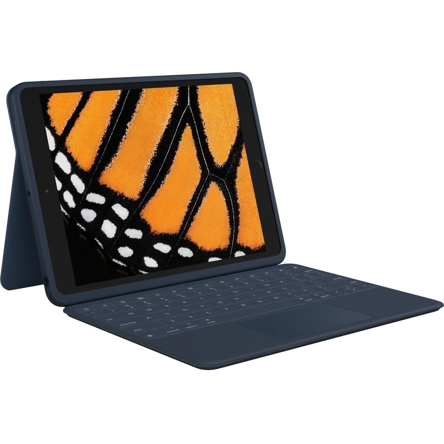 Logitech Rugged Combo 3 Rugged Keyboard/Cover Case Apple Ipad (8Th Generation), Ipad (7Th Generation) Tablet   Blue