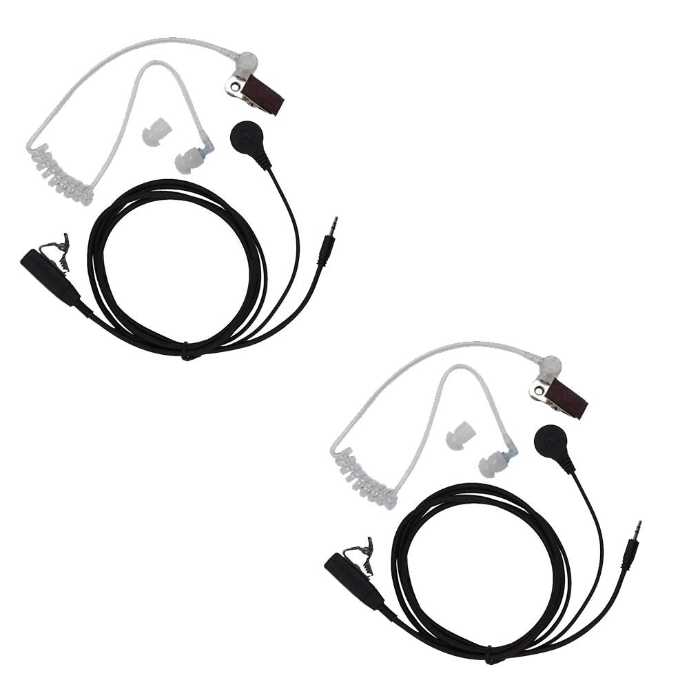 Caroo Walkie Talkie Headset 1 Pin Covert Acoustic Tube Earpiece With Mic Compatible With Cobra Cxt195 Cx112 Acxt1035R Acxt145 Acxt545 Px655 Rx385 Rx685 Two Way Radio Accessories 2 Pack