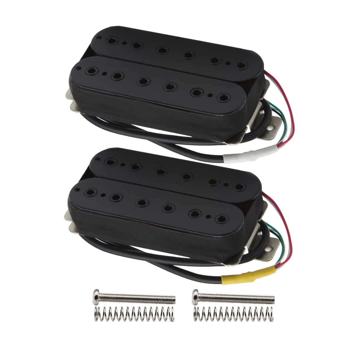Fleor Alnico 5 Electric Guitar Neck Pickup & 15 16K Bridge Pickup Set Black Double Coil Humbucker Pickups