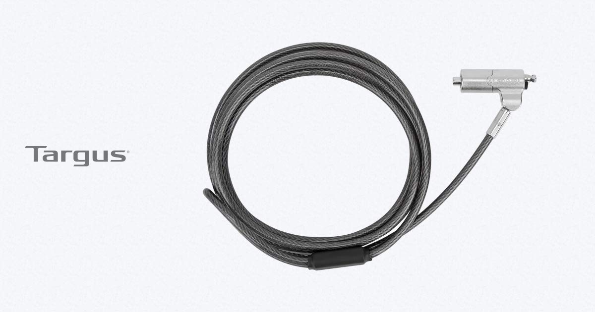 Targus Defcon Trapezoid Keyed Cable Lock For Laptop Computer And Desktop Security - 1 Pack (Asp65Glx)