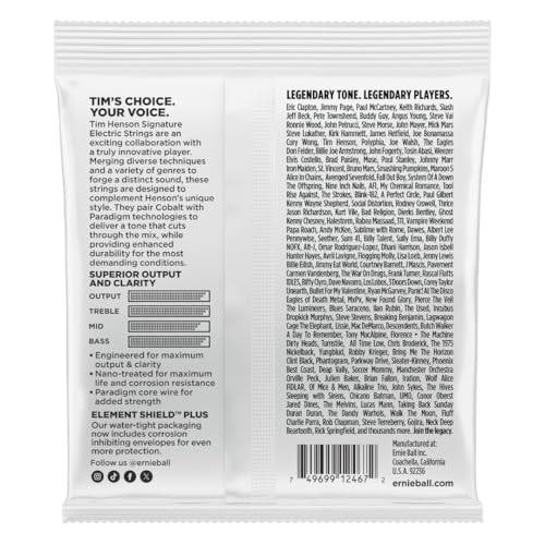 Ernie Ball Tim Henson Slinky Cobalt Electric Guitar Strings 9.5-46 Gauge