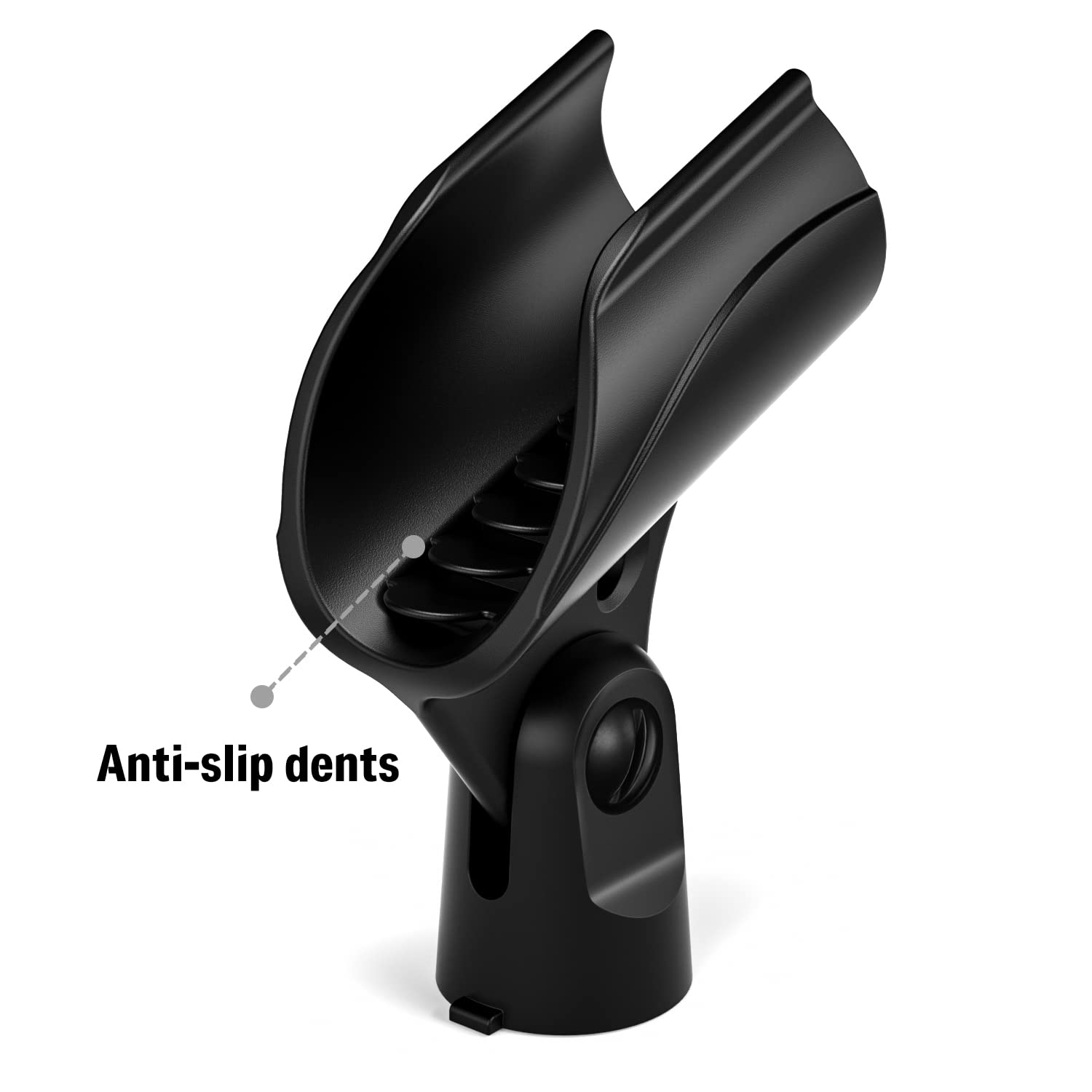 Moukey Microphone Mic Clip Holder For Mic Stand With 5/8 Male To 3/8 Female Adapter, 2-Pack