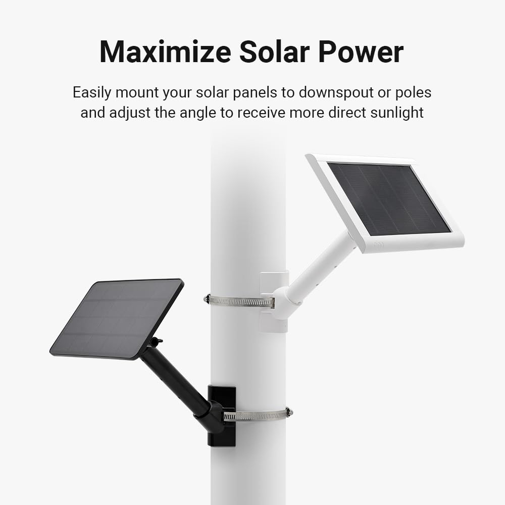 Holicfun Universal Solar Panel Pole Mount For Ring, Eufy, Arlo, Wyze, Reolink Solar Panels And More, No Drilling Required, Exten