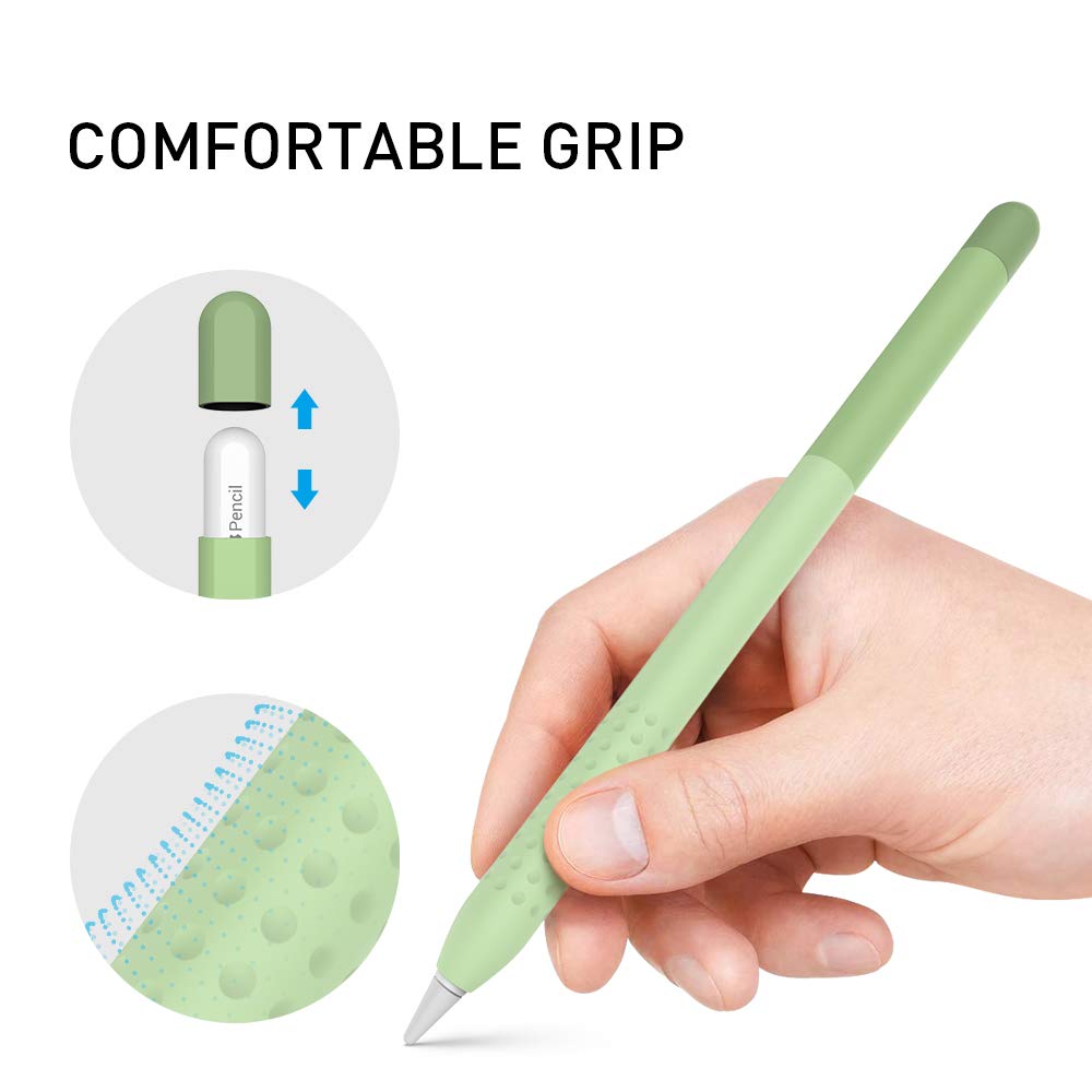Delidigi Silicone Case, Green, Compatible With Apple Pencil 2Nd Generation, Portable Electronic Device Cover For Protecting, Storing, And Carrying