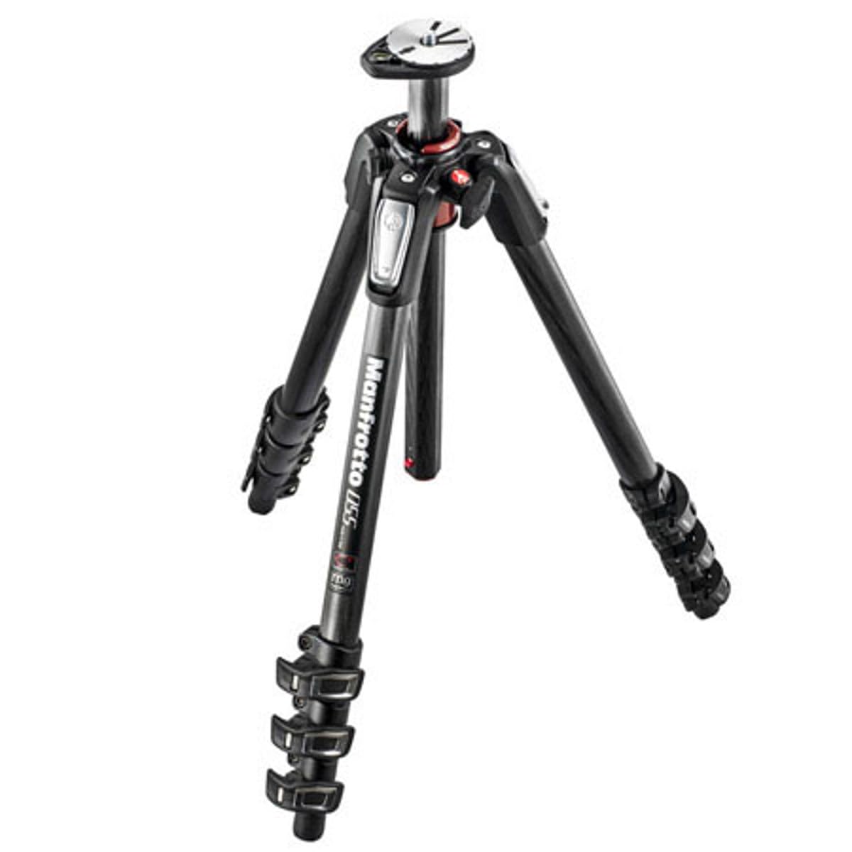 Manfrotto 055 4 Section Carbon Fiber Tripod With Horizontal Column