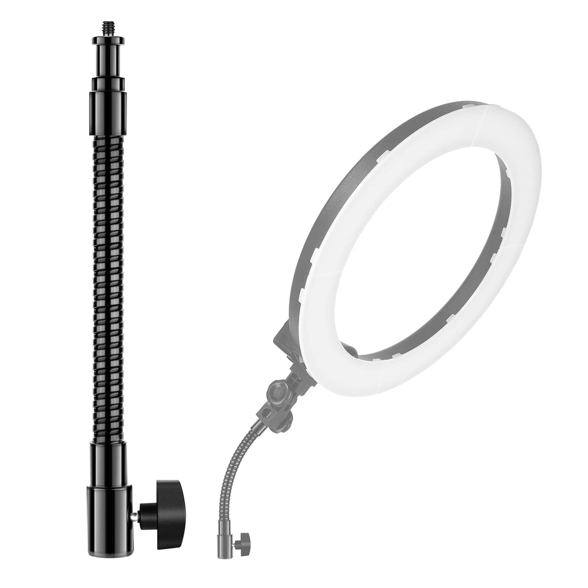 Neewer 10''/25Cm Metal Flexible Tube Arm For Led Video Lights,Ring Flash Light And Other Photography Accessories With 1/4'' Scre