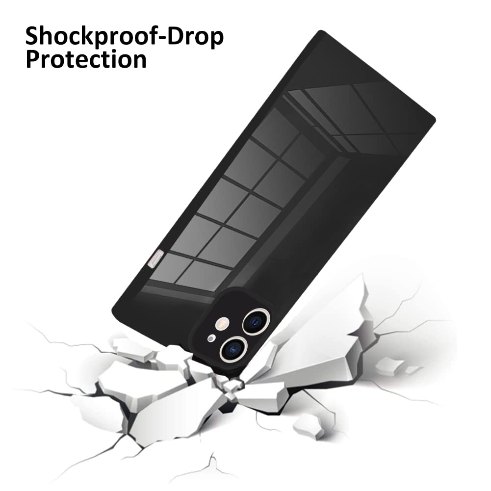 Lsl Compatible With Iphone 11 Case Square Black Soft Tpu Bumper Anti Drop Anti Scratch Shock Absorption Protective Wireless Slim