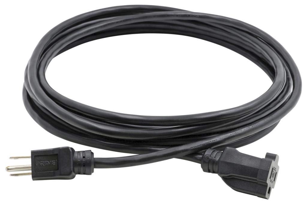 Prime Wire & Cable EC502608 8-Foot 16/3 SJTW Indoor and Outdoor Extension Cord, Black