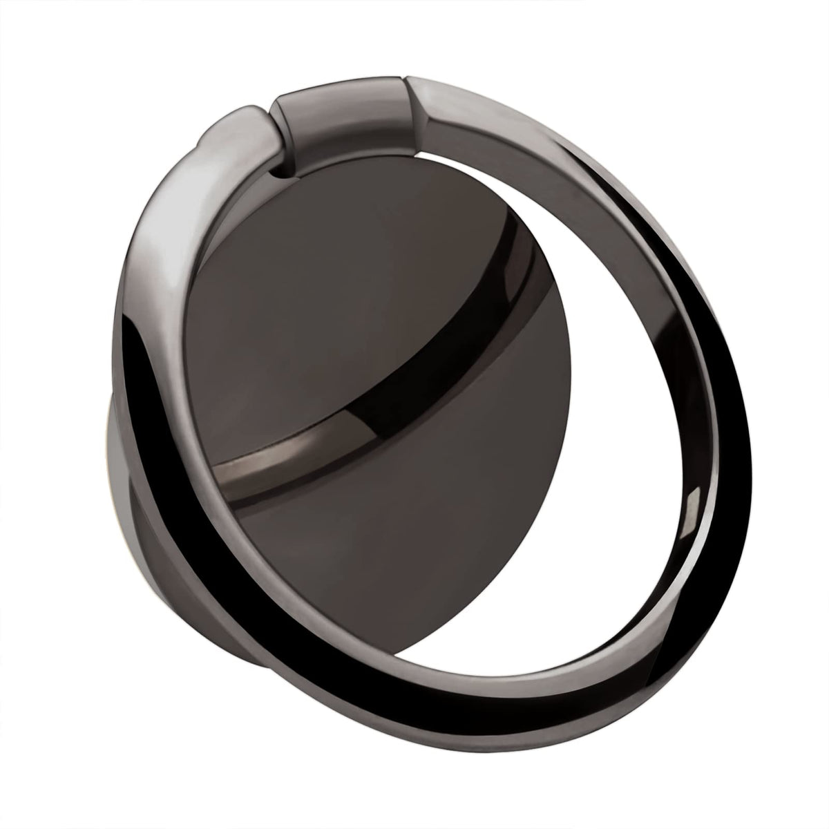Obhei Metal Cell Phone Ring Holder Finger Ring Stand, 360 Degree Rotation Ring Kickstand Grip Holder For Magnetic Car Mount, Bla