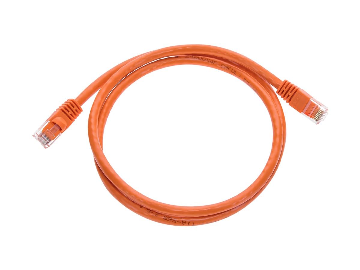 Monoprice 3Ft 24Awg Cat6 550Mhz Utp Ethernet Bare Copper Network Cable   Orange