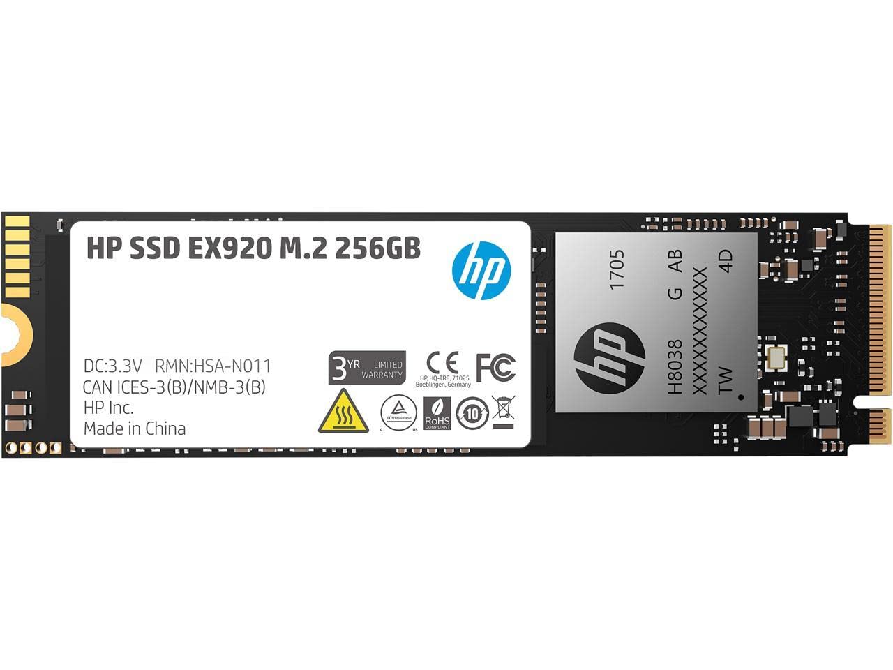 HP SSD 2YY45AA#ABC 256GB EX920 M.2 Retail