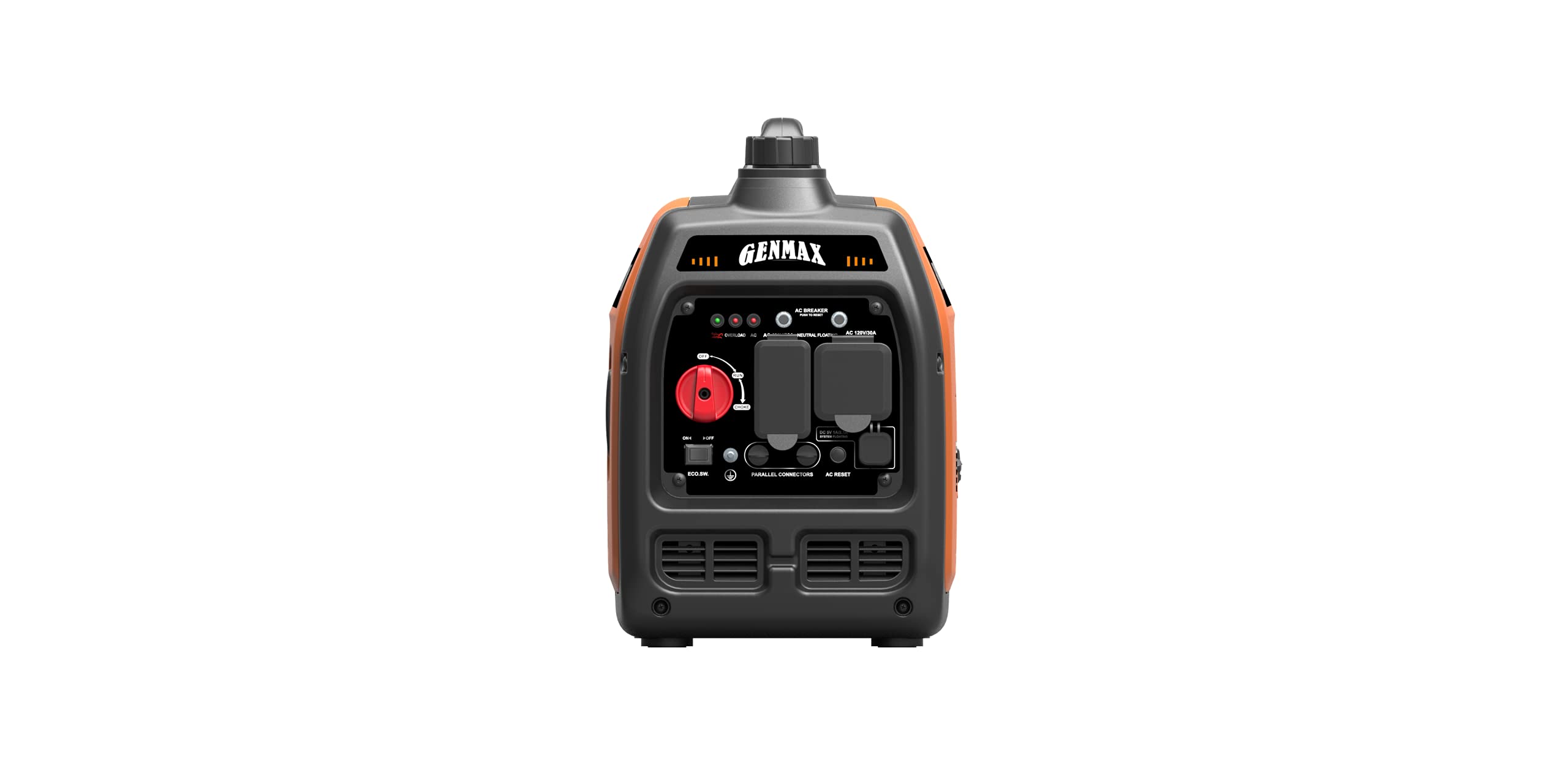 Genmax Portable Generator,3200W Ultra Quiet Gas Engine & Rv Ready, Epa Compliant, Eco Mode Feature, Ultra Lightweight For Backup