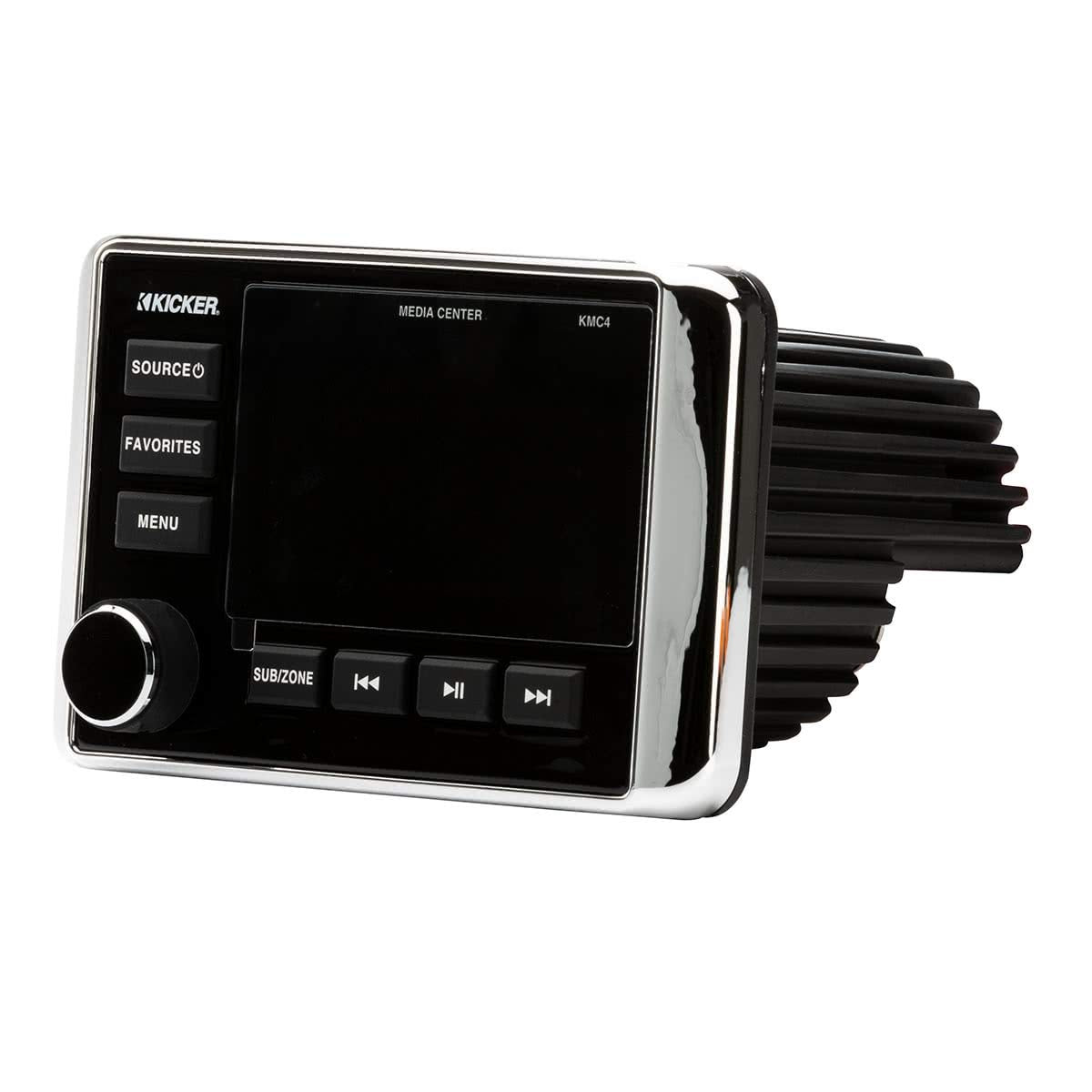 Kicker 46Kmc4 Weather Resistant Gauge Style Media Center With Bluetooth