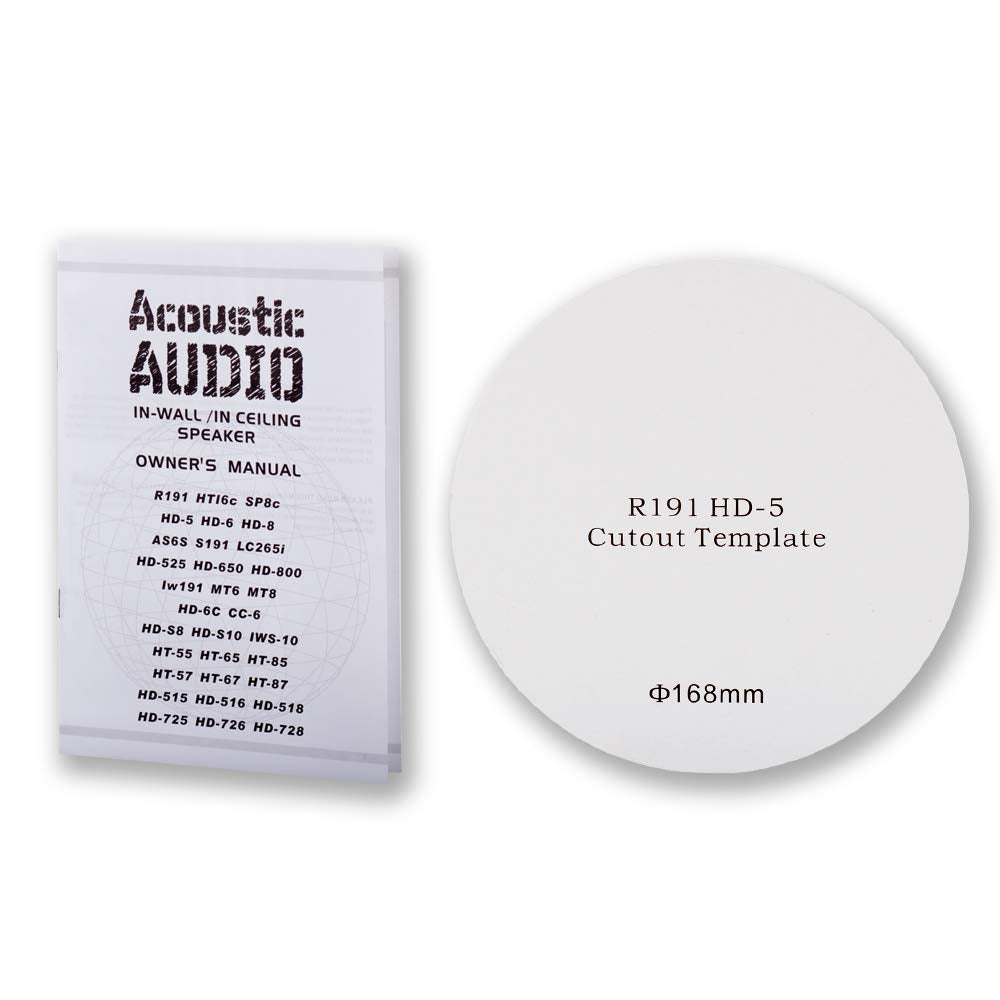 Acoustic Audio R191 In Ceiling/In Wall Speaker 2 Pair Pack 2 Way Home Theater 800 Watt R191 2Pr