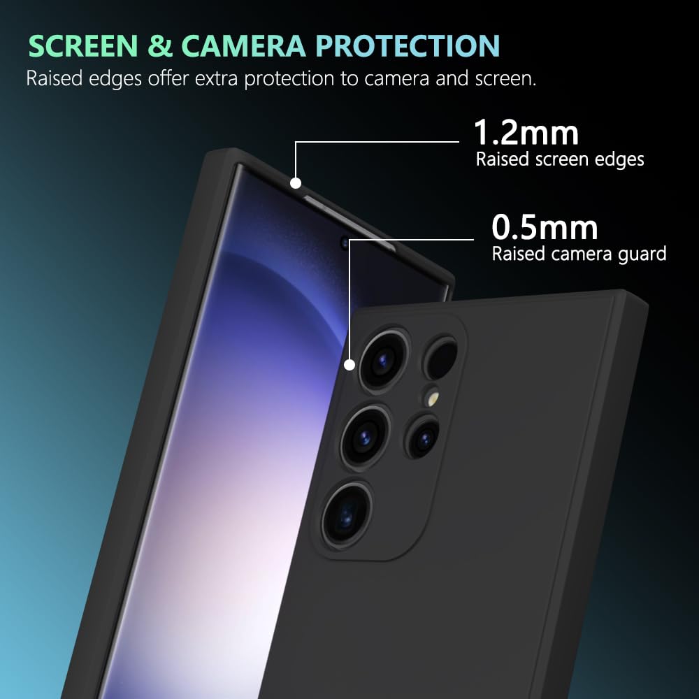 Wogroo For Samsung Galaxy S24 Ultra Case Black, Scratch Resistant With Soft Touch, Slim Thin Phone Cover For Samsung Galaxy S24