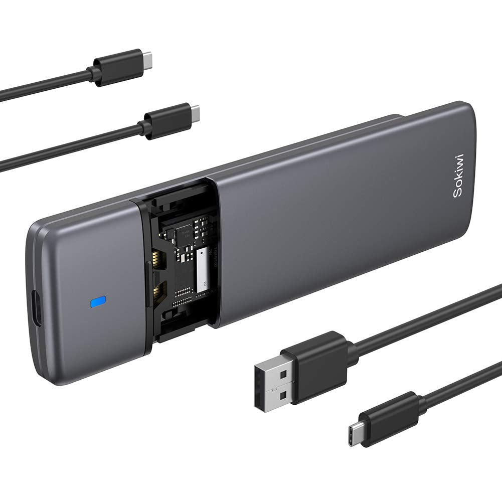 M.2 Nvme Sata Ssd Enclosure Adapter Tool Free, Usb 3.2 Gen2 10Gbps External Nvme To Usb Pci E 6Gbps Sata M Key / B+M Key, Nvme R