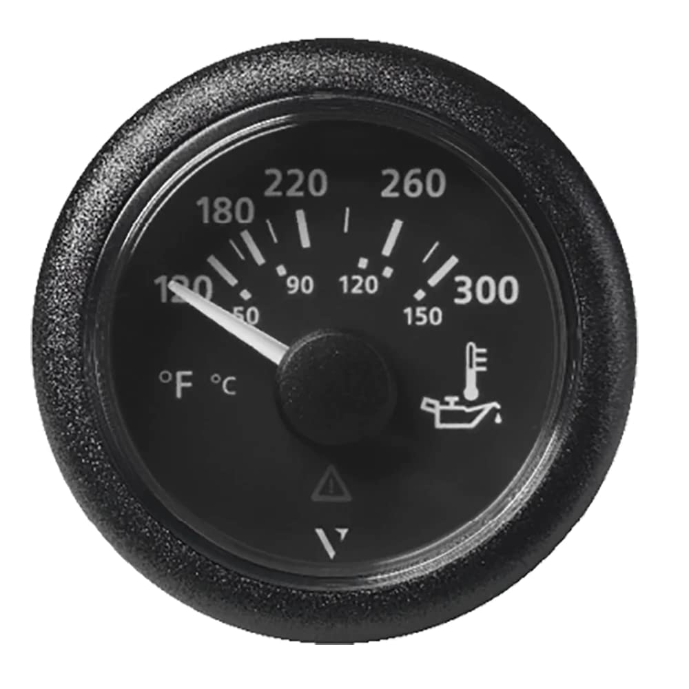 Veratron 52Mm (2-1/16'') Viewline Oil Temperature Gauge 120-300F - Black Dial & Bezel,WBAUVB08M29BKB5