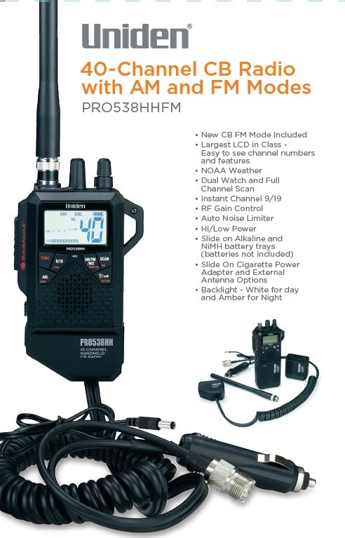 Uniden Pro538Hhfm, 2 In 1    Dual Handheld/Mobile Emergency Cb Radio With New Fm Mode, Full 40 Channels, Noaa Weather Alerts, An,WBAUVB0BYKN8YHH