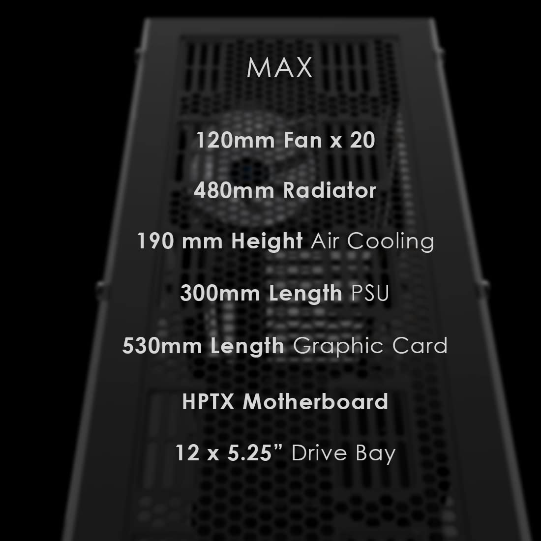 Anidees Ai Raider Xl Full Tower Tempered Glass Xl Atx/E Atx/Atx Gaming Case, Support 12 X 5.25    Drive Bay 480/360 Radiator, Ai