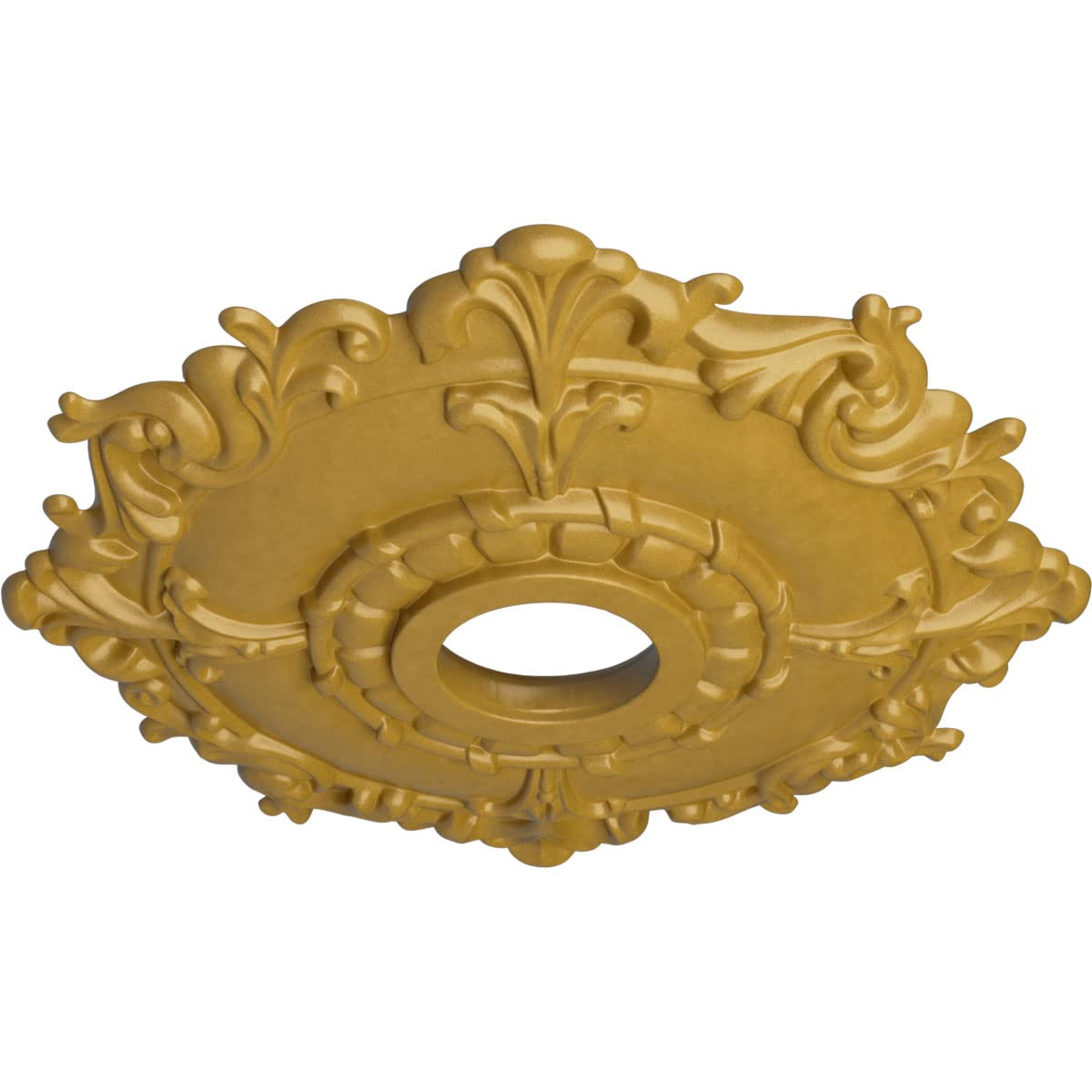 Ekena Millwork Cm18Rligs Riley Ceiling Medallion, 18 Od X 3 1/2 Id X 1 1/2 P, Iridescent Gold